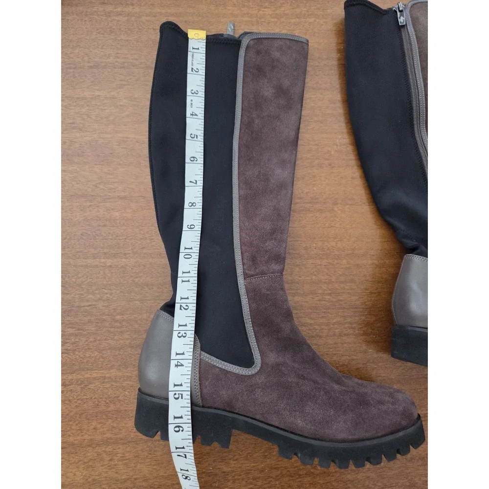 Donald Pliner Knee High Erwincs Suede Boots Womens 8.5m Brown Mocha‎